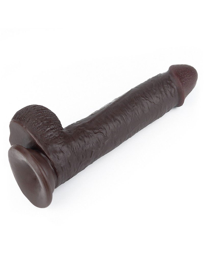LoveToy - Sliding Skin Dildo 23 cm - Zwart - Afbeelding 10
