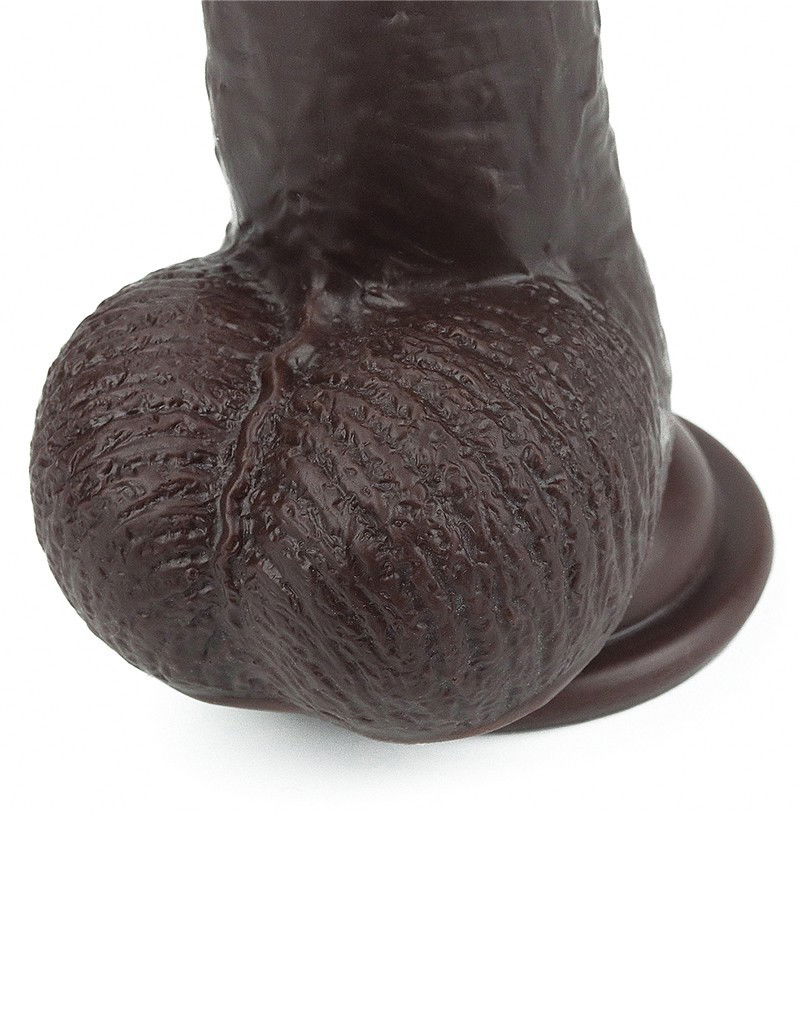 LoveToy - Sliding Skin Dildo 23 cm - Zwart - Afbeelding 11