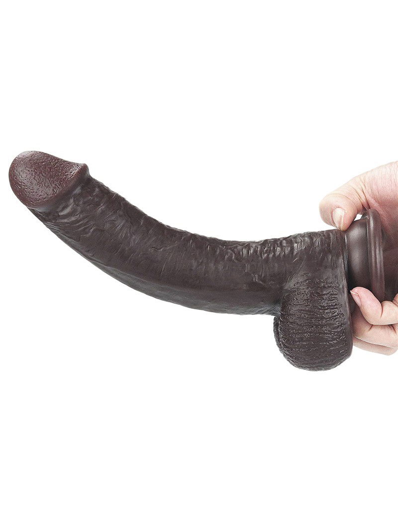 LoveToy - Sliding Skin Dildo 23 cm - Zwart - Afbeelding 12