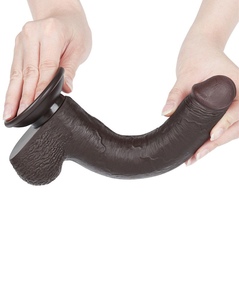 LoveToy - Sliding Skin Dildo 22.8 cm - Zwart - Afbeelding 11