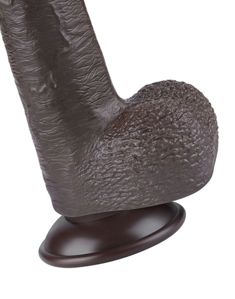 LoveToy - Sliding Skin Dildo 22.8 cm - Zwart - Afbeelding 13