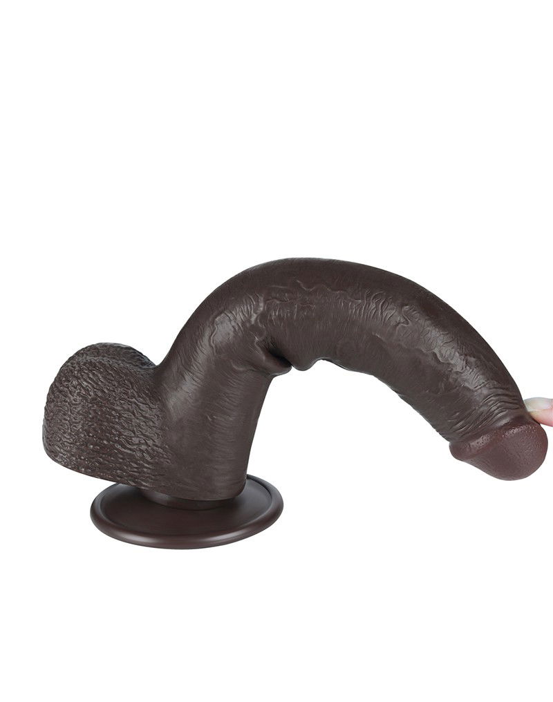 LoveToy - Sliding Skin Dildo 22.8 cm - Zwart - Afbeelding 15