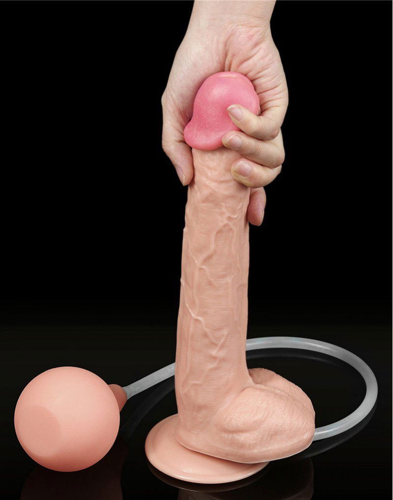 LoveToy - Squirt Extreme Dildo 28 cm - Nude - Afbeelding 4