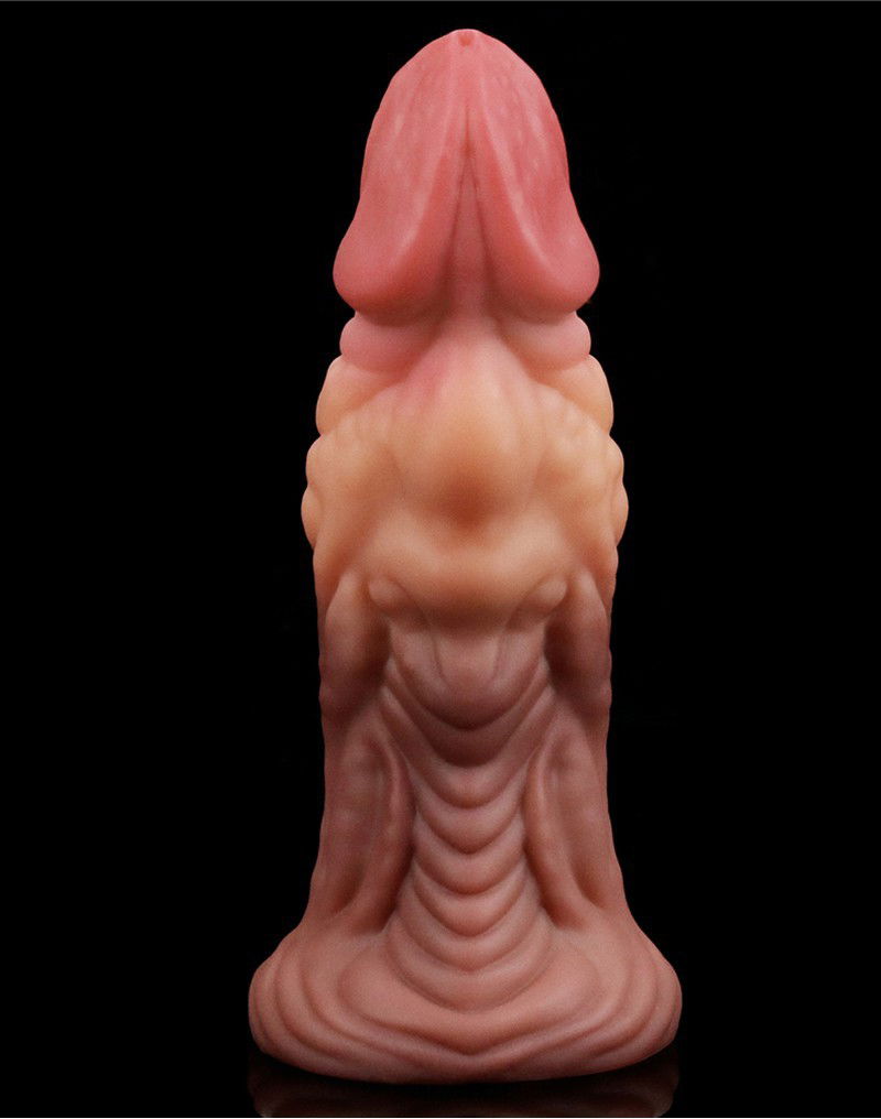 LoveToy - Dildo met Aderen 18 cm - Nude/Bruin - Afbeelding 3