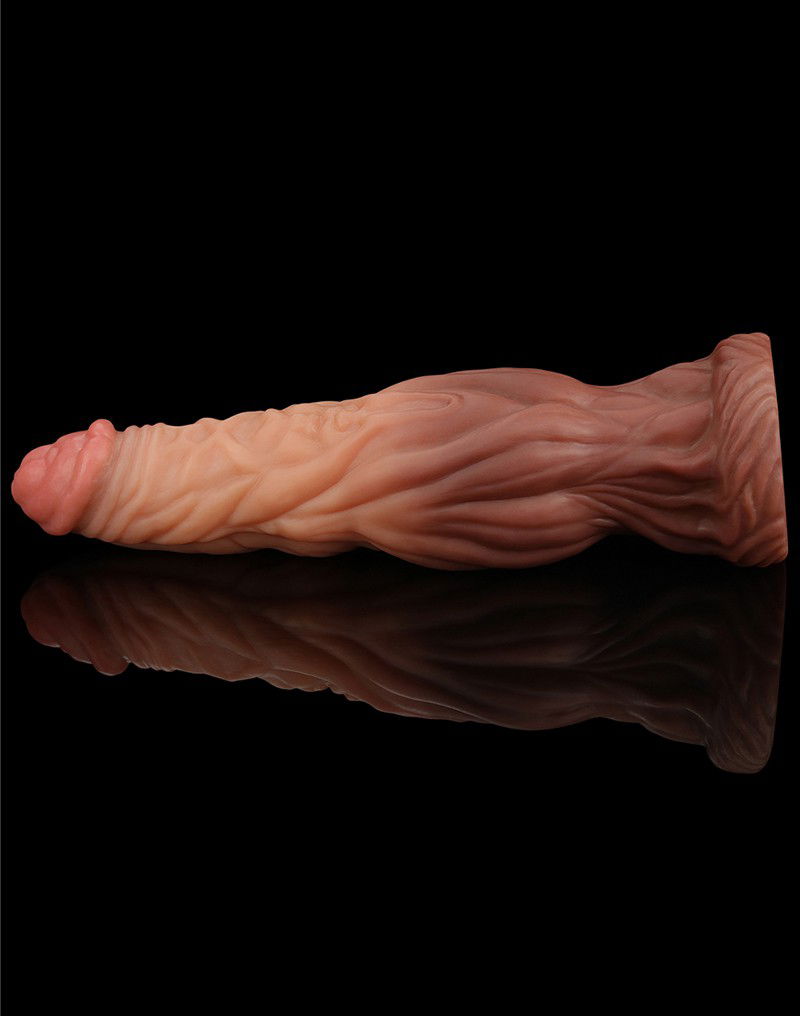 LoveToy - Dildo met Aderen 24.5 cm - Nude/Bruin - Afbeelding 10