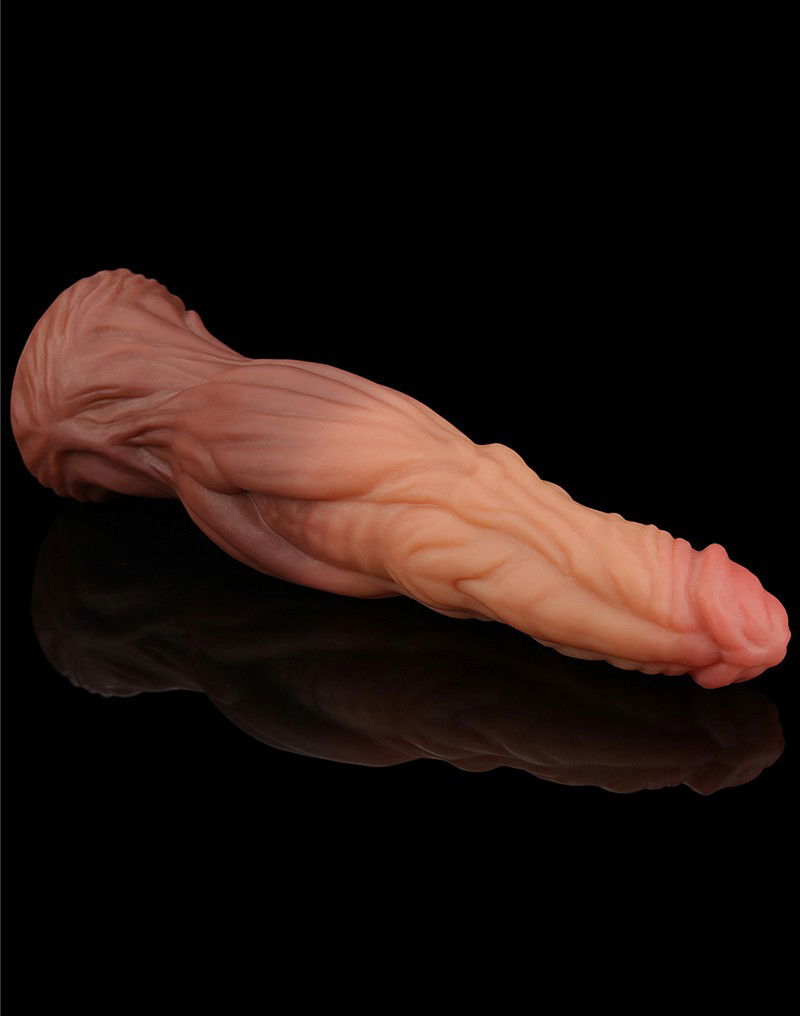 LoveToy - Dildo met Aderen 24.5 cm - Nude/Bruin - Afbeelding 11