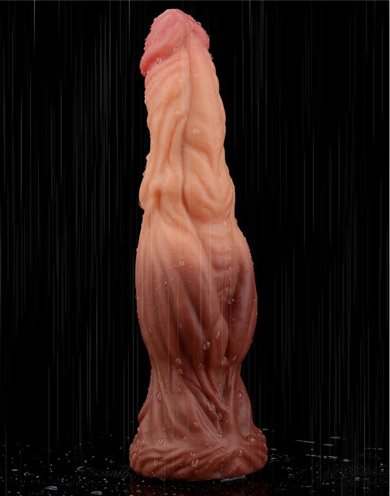 LoveToy - Dildo met Aderen 24.5 cm - Nude/Bruin - Afbeelding 14