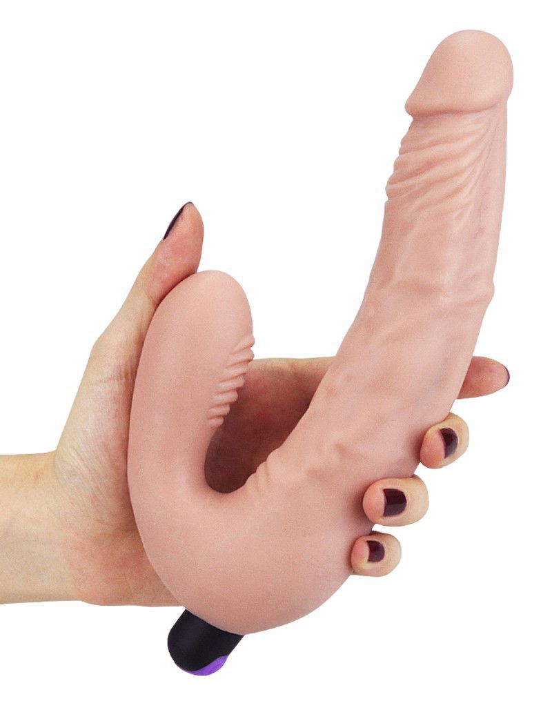 LoveToy - iJoy - Vibrerende Dubbele Dildo - Nude - Afbeelding 2