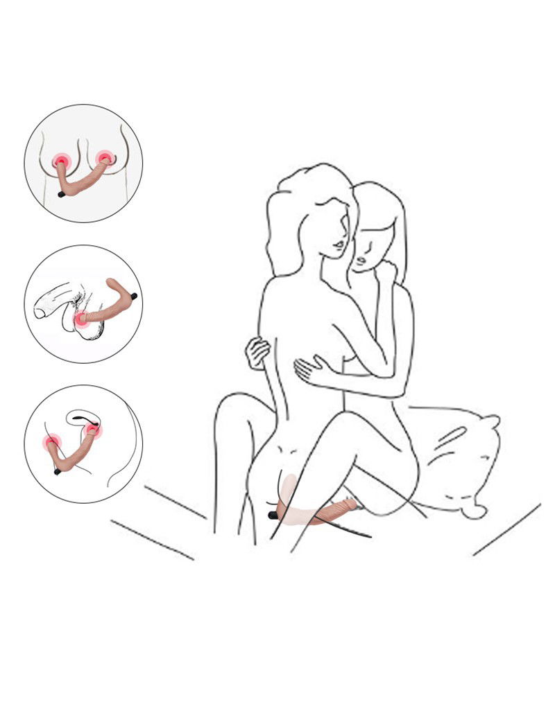 LoveToy - iJoy - Vibrerende Dubbele Dildo - Nude - Afbeelding 5