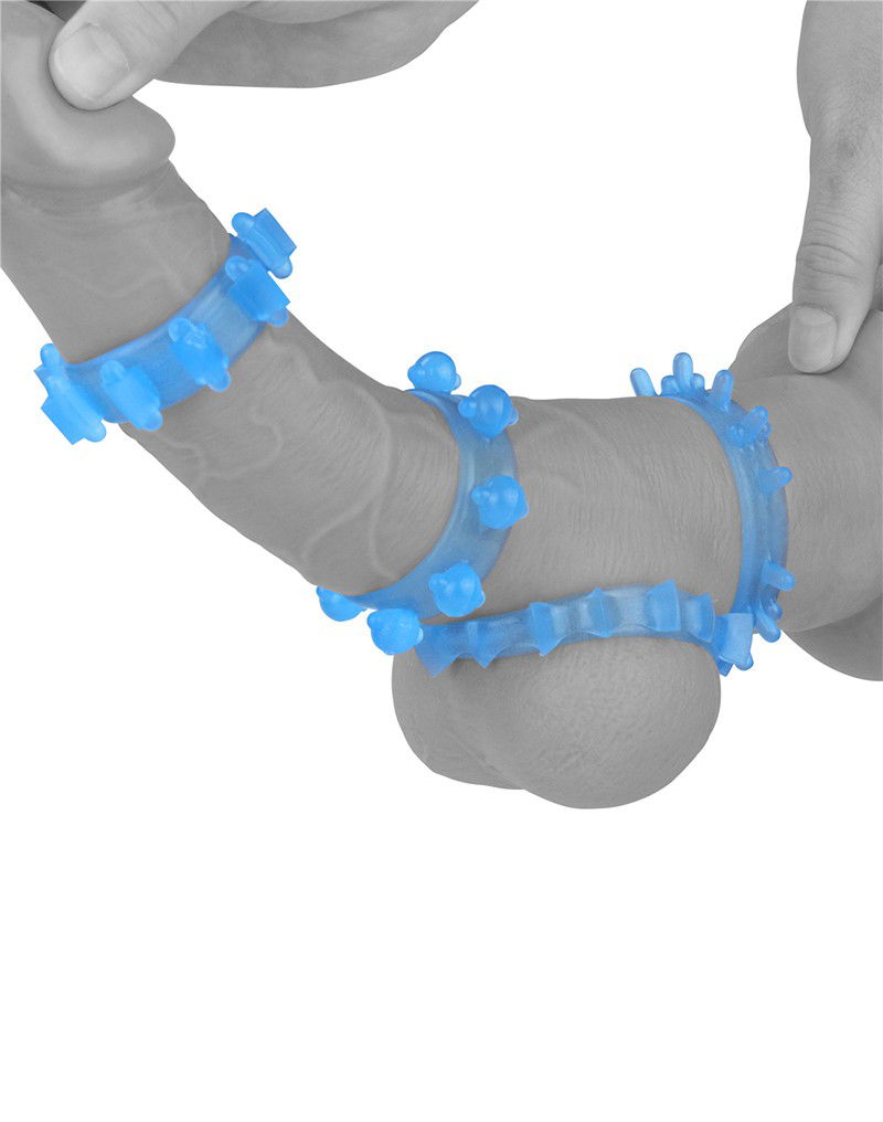 LoveToy Lumino Play 4 Cock Ring Glow in the Dark - Afbeelding 8