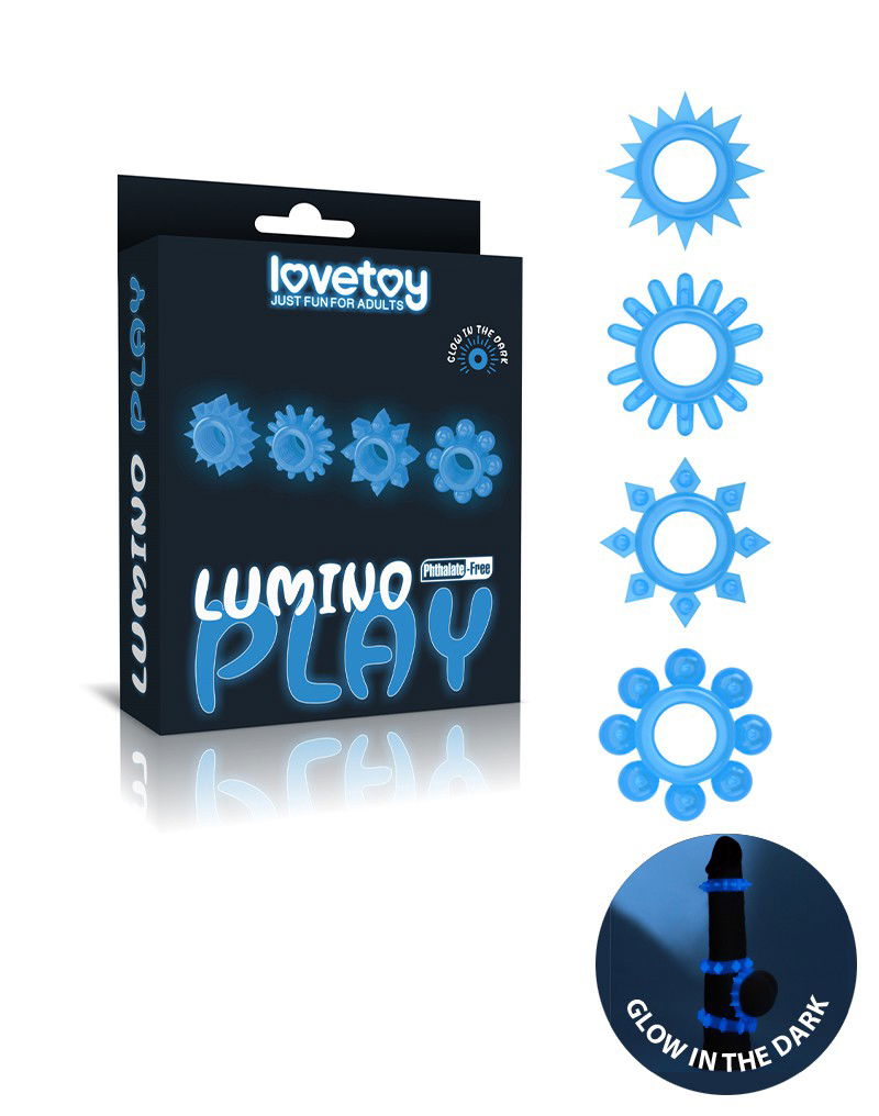 LoveToy Lumino Play 4 Cock Ring Glow in the Dark
