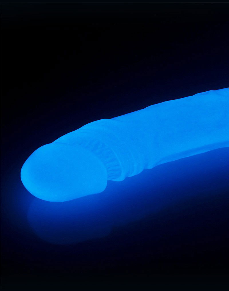 LoveToy Lumino Play Dubbele Dildo 37 cm Glow in the Dark - Afbeelding 7