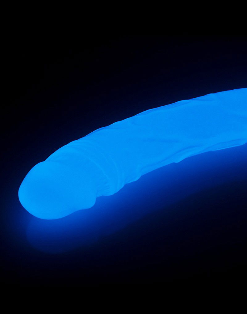 LoveToy Lumino Play Dubbele Dildo 37 cm Glow in the Dark - Afbeelding 8