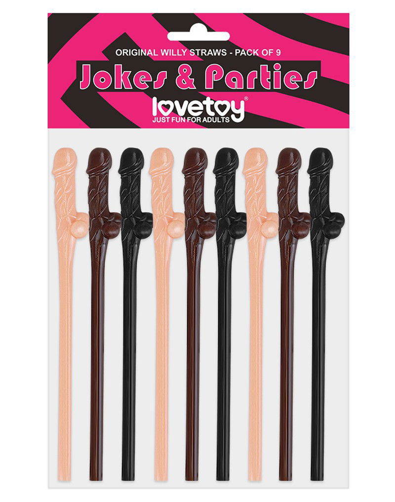 LoveToy Penis Rietjes Set van 9 tricolor