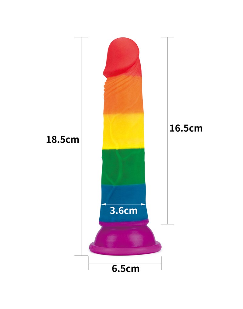 LoveToy - Prider Dildo 18.5 cm - Afbeelding 12