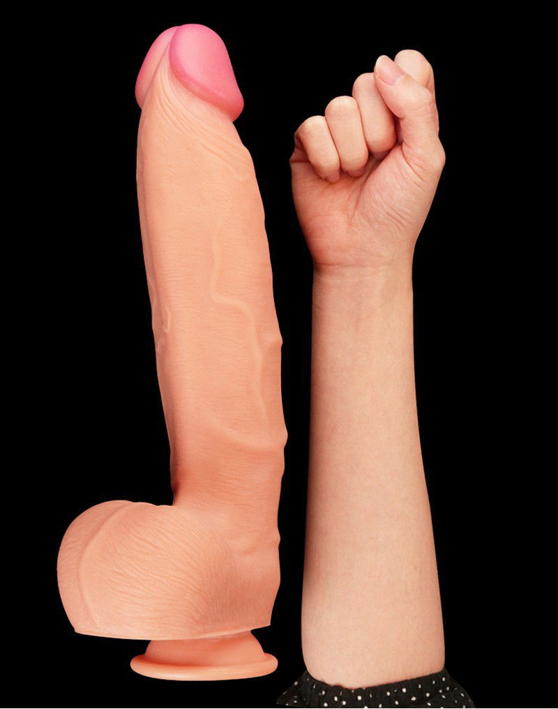 LoveToy - Realistic Dildo 30.5 cm - Nude - Afbeelding 2