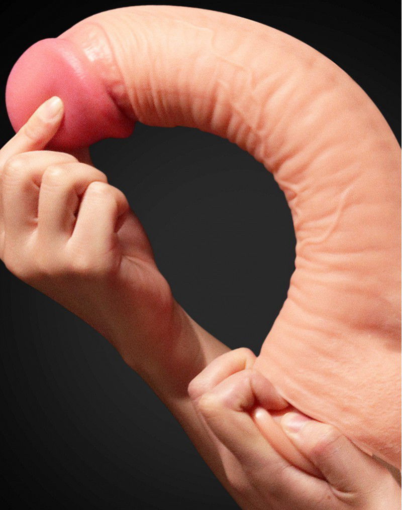 LoveToy - Realistic Dildo 30.5 cm - Nude - Afbeelding 7