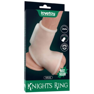 LoveToy – Silk Knights Ring – Vibrerende Penis Sleeve – Wit