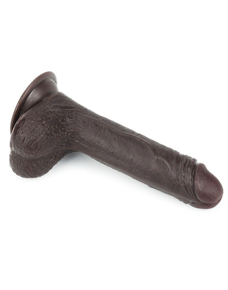 LoveToy - Sliding Skin Dildo 17.5 cm - Zwart - Afbeelding 8