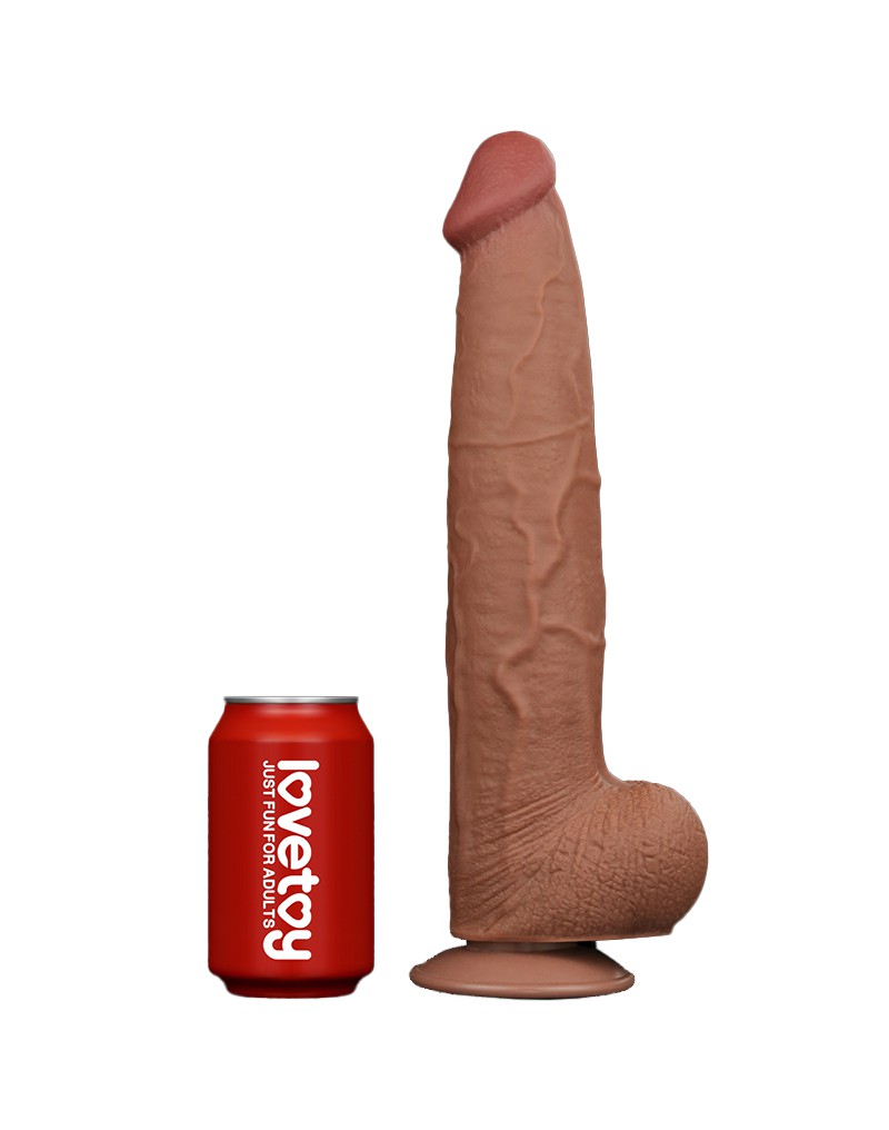 LoveToy - Sliding Skin Dildo 34 cm - Brown - Afbeelding 14