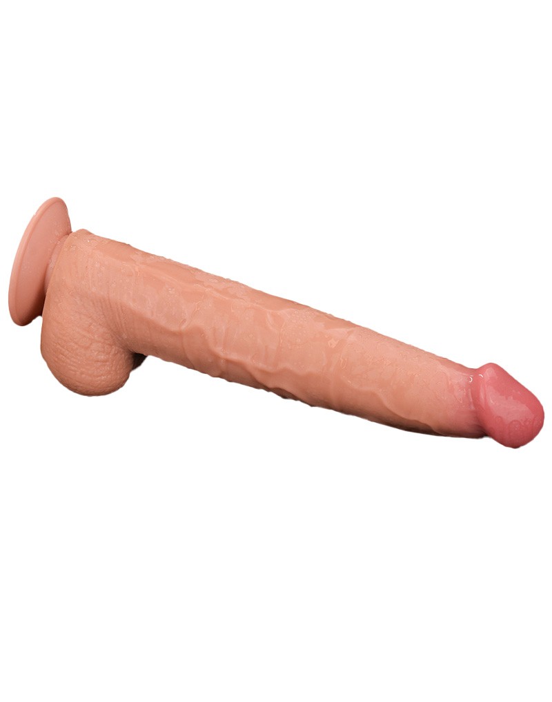 LoveToy - Sliding Skin Dildo 34 cm - Nude - Afbeelding 11