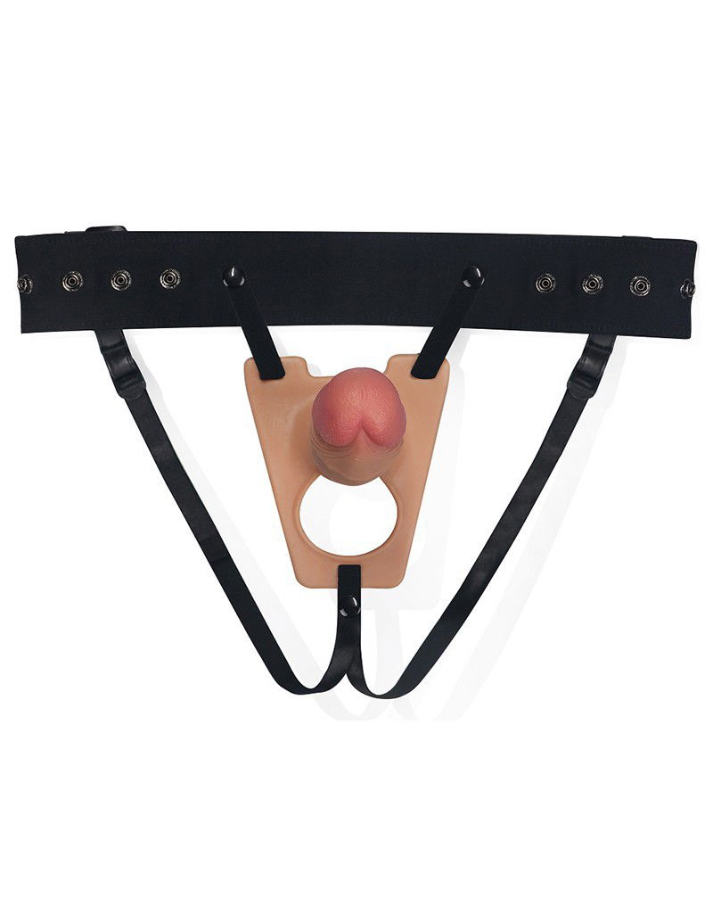 LoveToy - Strap-On Harness met Dildo 20 cm - Nude - Afbeelding 4
