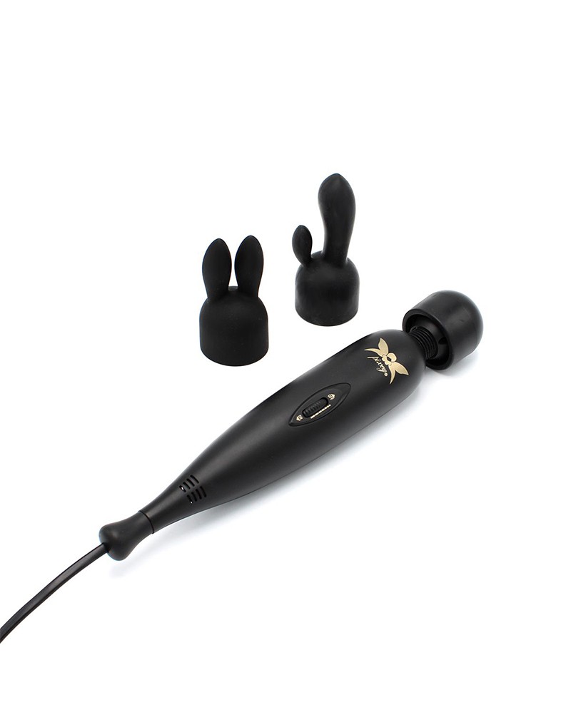 Pixey - Pixey Turbo - Wand Vibrator met 2 Opzetstukken - Zwart - Afbeelding 12