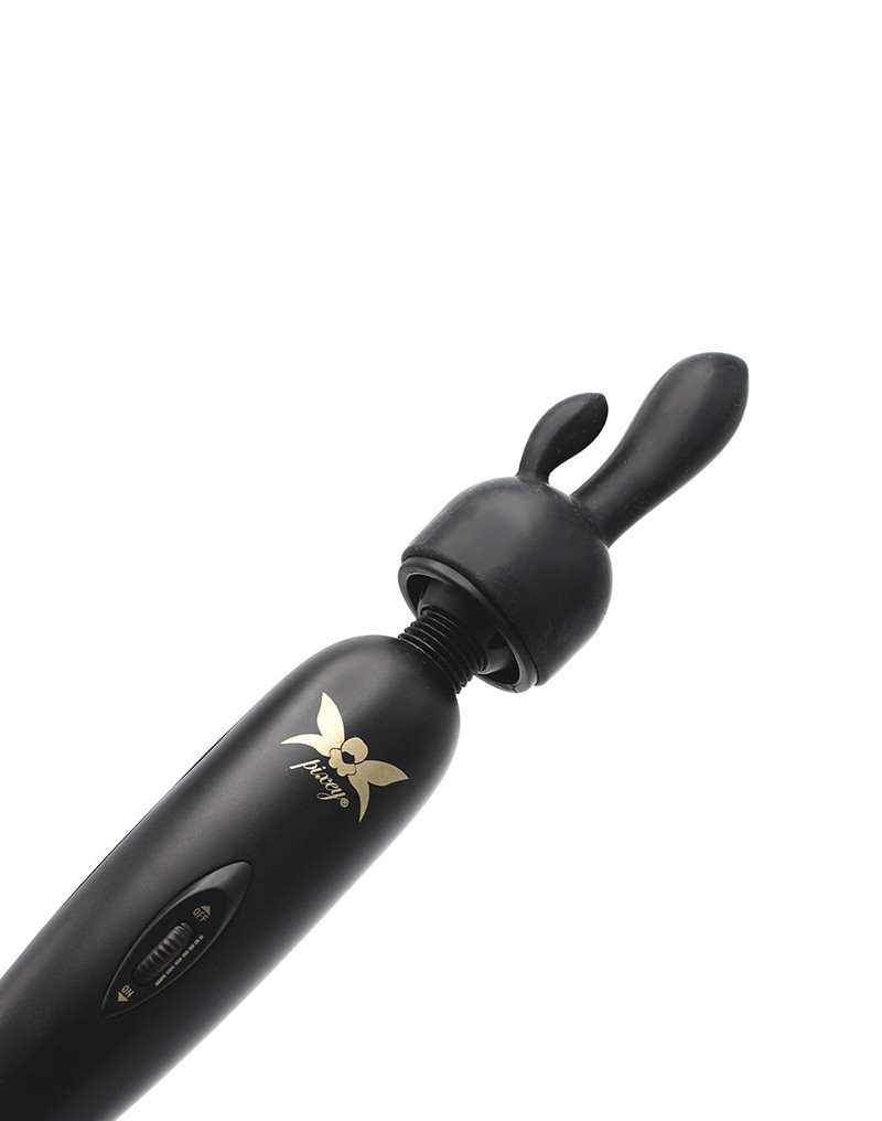 Pixey - Pixey Turbo - Wand Vibrator met 2 Opzetstukken - Zwart - Afbeelding 15