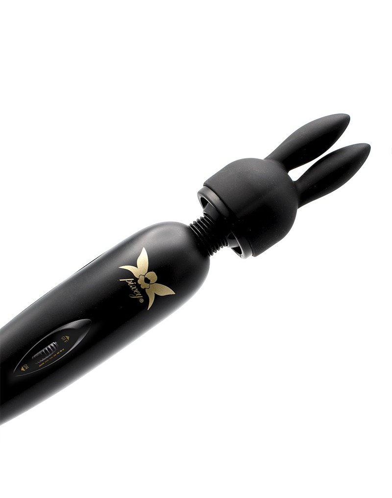 Pixey - Pixey Turbo - Wand Vibrator met 2 Opzetstukken - Zwart - Afbeelding 14