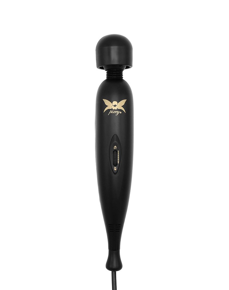 Pixey - Pixey Turbo - Wand Vibrator met 2 Opzetstukken - Zwart - Afbeelding 3