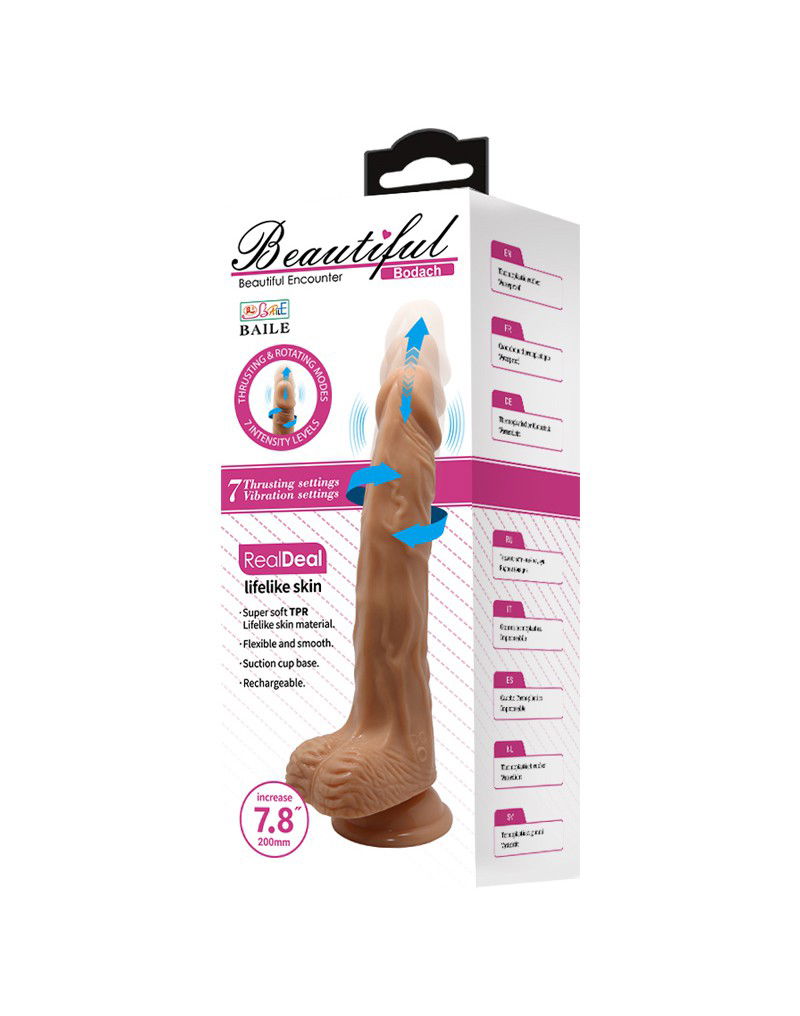 Pretty Love - Bodach - Vibrerende Dildo - Bruin - Afbeelding 2