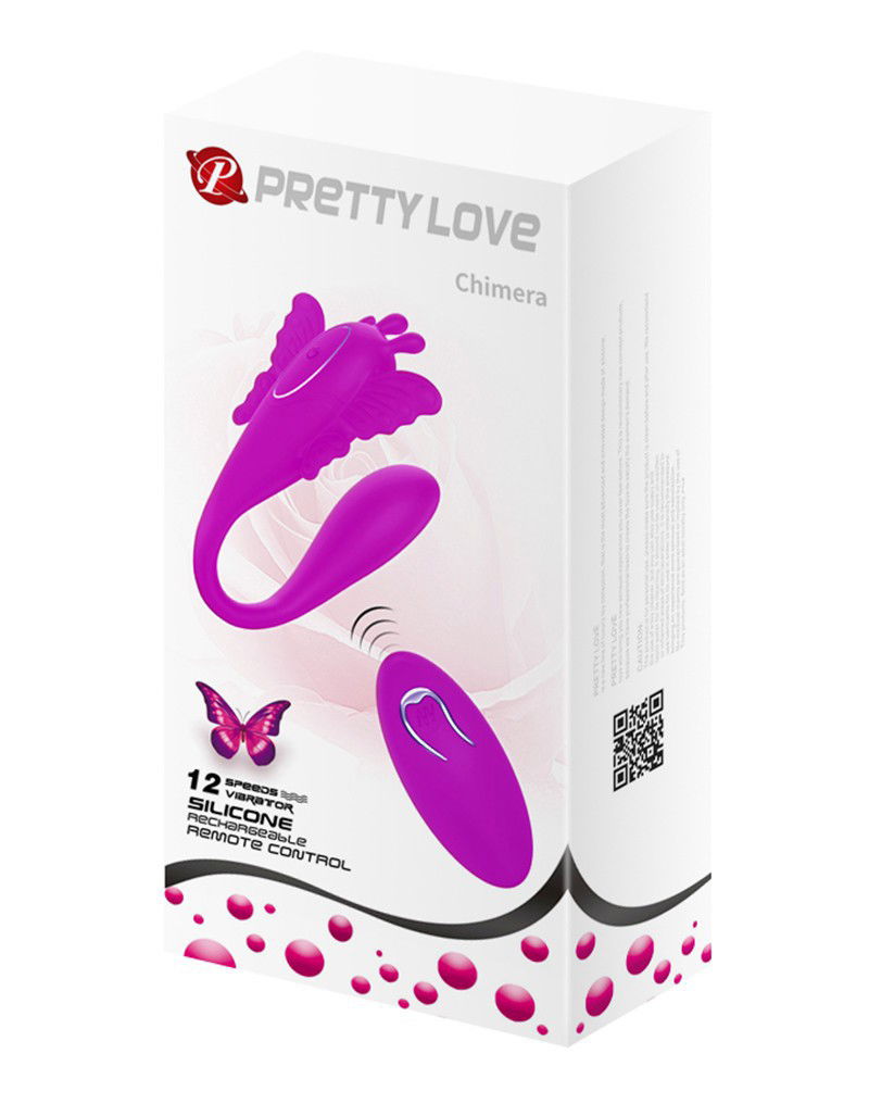 Pretty Love - Chimera - Koppelvibrator met afstandsbediening - Roze - Afbeelding 2