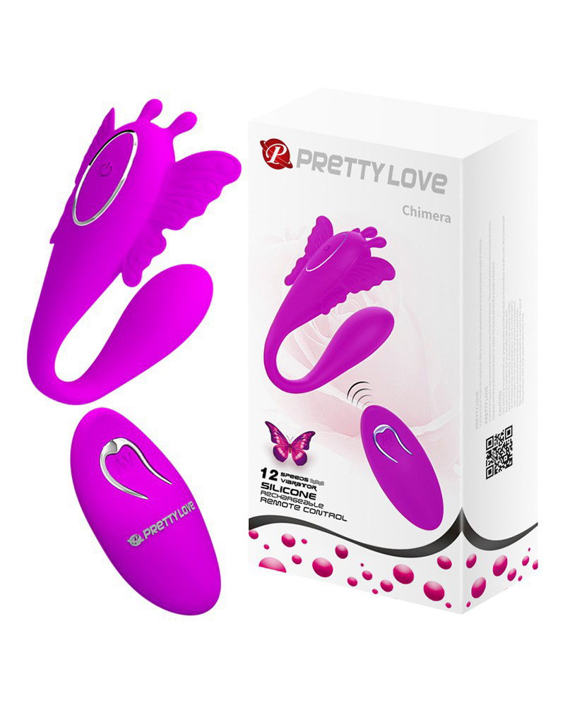 Pretty Love - Chimera - Koppelvibrator met afstandsbediening - Roze - Afbeelding 7