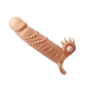 Pretty Love – Connor – Penis Sleeve Vibrator met Clitoris Stimulator – Nude