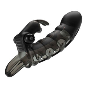 Pretty Love – Cuper – Penis Sleeve + Rabbit Vibrator – Zwart