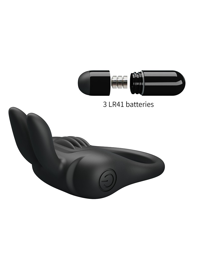 Pretty Love - Davion - Cockring Vibrator - Zwart - Afbeelding 4