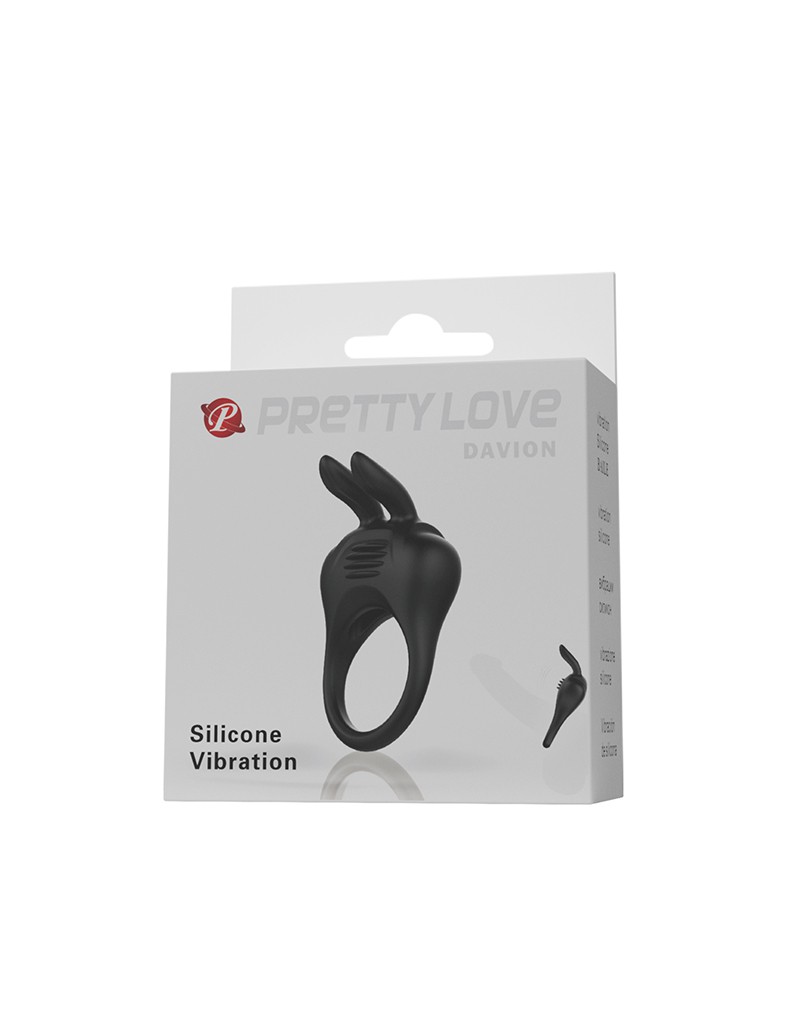 Pretty Love - Davion - Cockring Vibrator - Zwart - Afbeelding 2