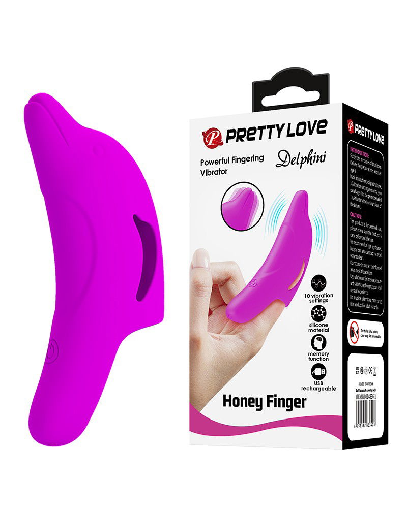 Pretty Love - Delphini - Vingervibrator - Paars - Afbeelding 12