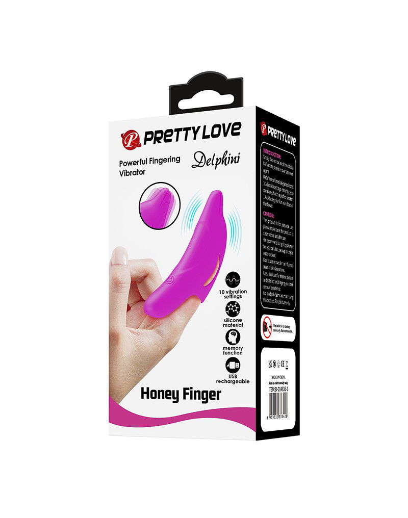 Pretty Love - Delphini - Vingervibrator - Paars - Afbeelding 2