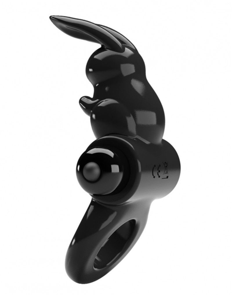 Pretty Love - Exciting Ring - Vibrerende Cockring - Zwart - Afbeelding 3