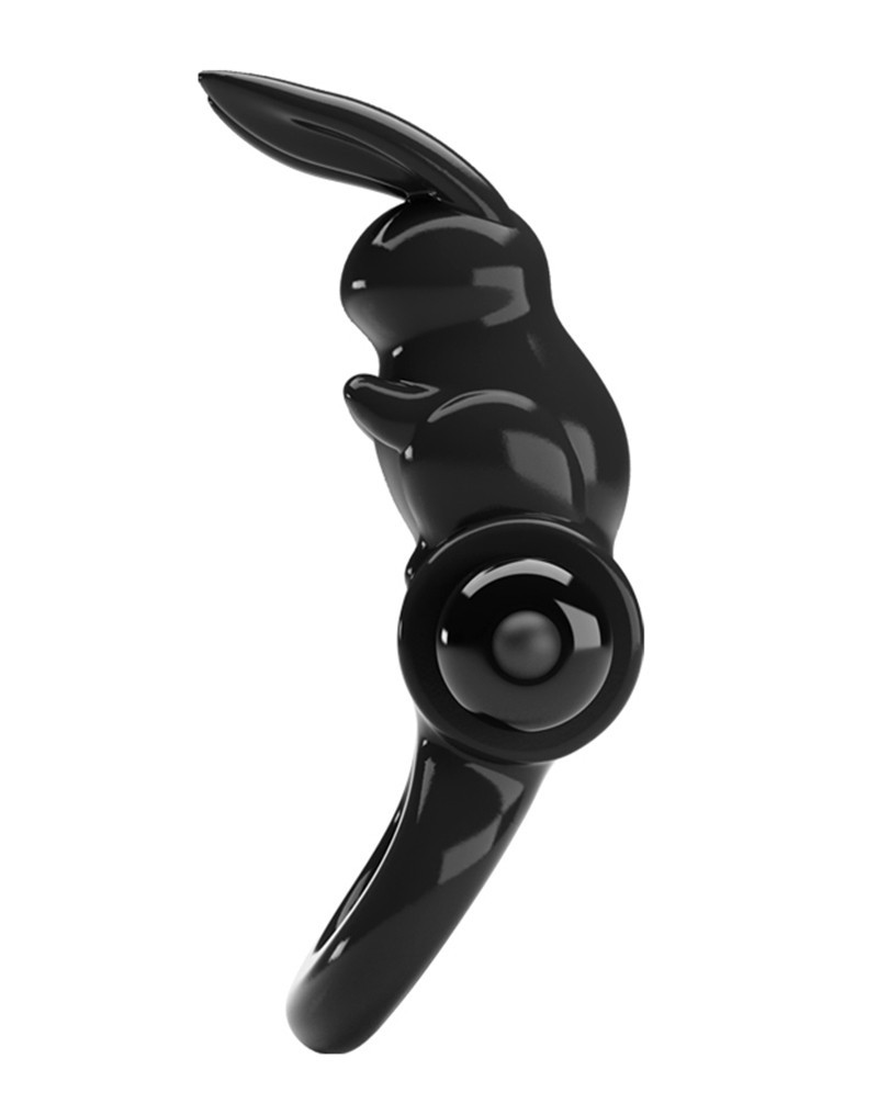 Pretty Love - Exciting Ring - Vibrerende Cockring - Zwart - Afbeelding 4
