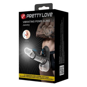 Pretty Love – Jammy – Cock Ring Vibrator met Clitoris Stimulator – Zwart
