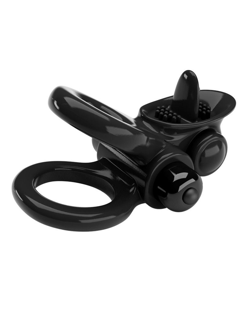 Pretty Love - Passionate Ring - Vibrerende Cockring - Zwart - Afbeelding 5