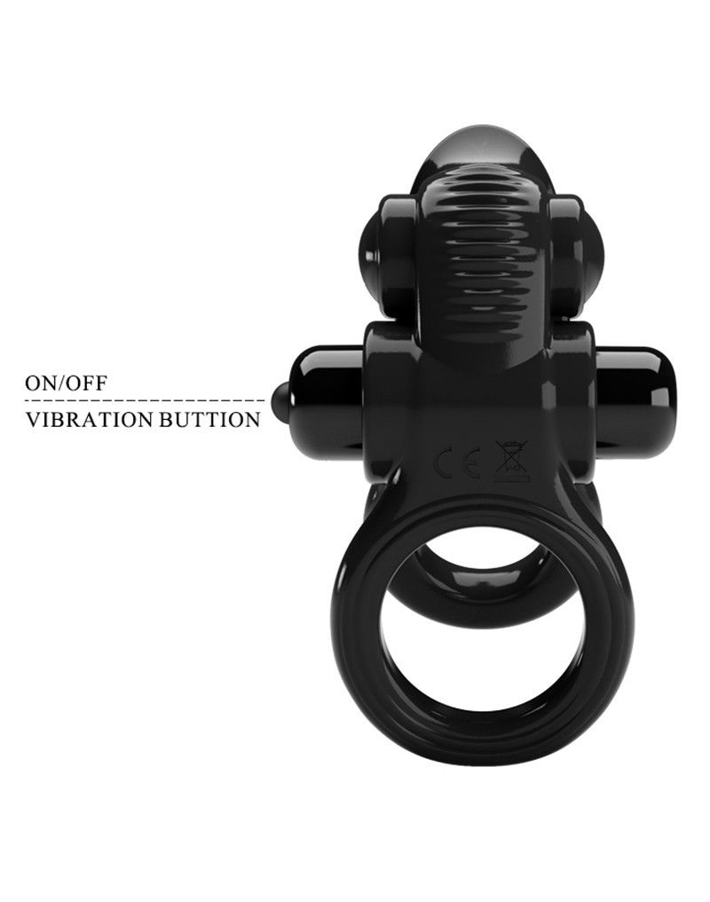 Pretty Love - Passionate Ring - Vibrerende Cockring - Zwart - Afbeelding 7