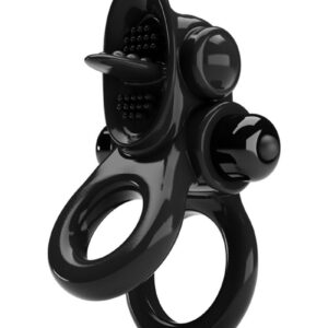 Pretty Love – Passionate Ring – Vibrerende Cockring – Zwart