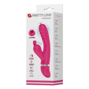 Pretty Love – Phoenix – Rabbit Vibrator met Zuigfunctie – Roze