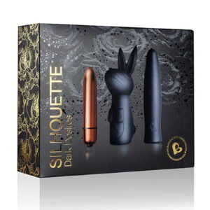 Rocks-Off – Dark Desires Kit – Bullet Vibrator met sleeves – Zwart / Goud