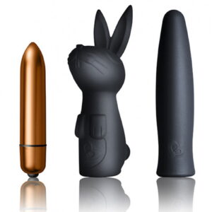 Rocks-Off – Dark Desires Kit – Bullet Vibrator met sleeves – Zwart / Goud