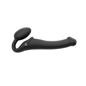 Strap-On-Me – Buigbare Strap-On Vibrator met Afstandsbediening Maat M – Zwart