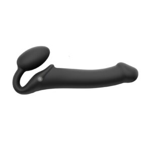 Strap-On-Me – Buigbare Strap-On Vibrator met Afstandsbediening Maat L – Zwart